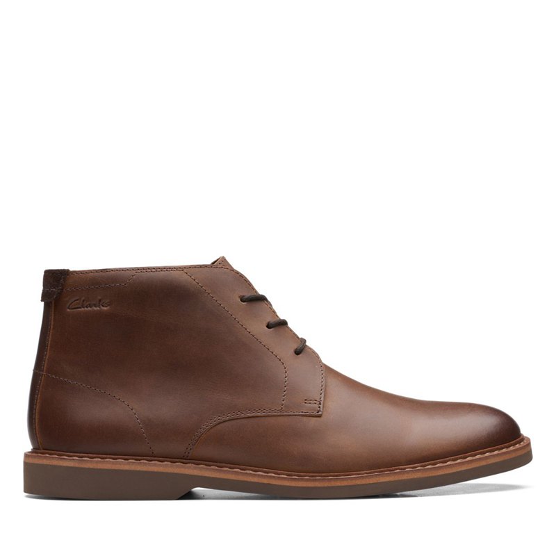 Férfi Clarks Atticus LT Mid Cut Sivatagi Csizma Sötét Barna | 63411296