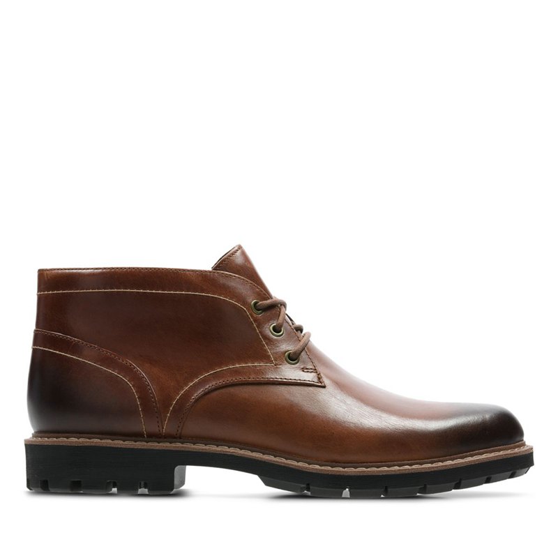 Férfi Clarks Batcombe Lo Bokacsizma Sötét Barna | 68047906