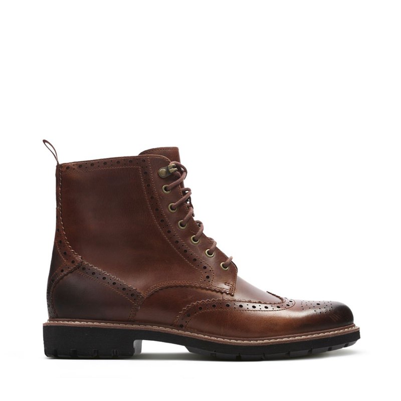 Férfi Clarks Batcombe Lord Bokacsizma Sötét Barna | 94530427