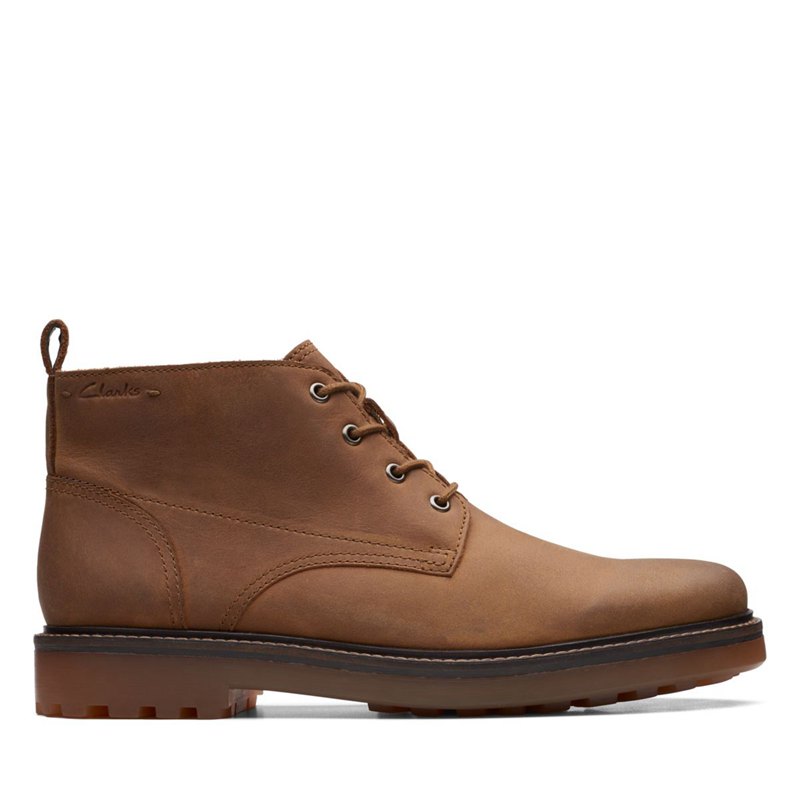 Férfi Clarks Chard Mid Cut Bokacsizma Sötét Barna | 90447248