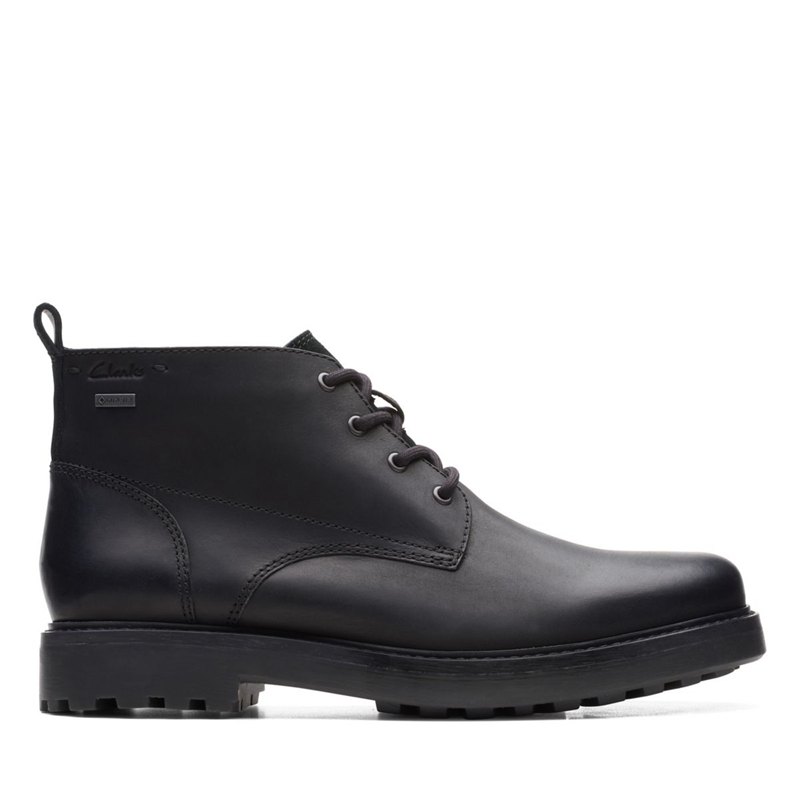 Férfi Clarks Chard Mid Cut GORE-TEX Bokacsizma Fekete | 83501755