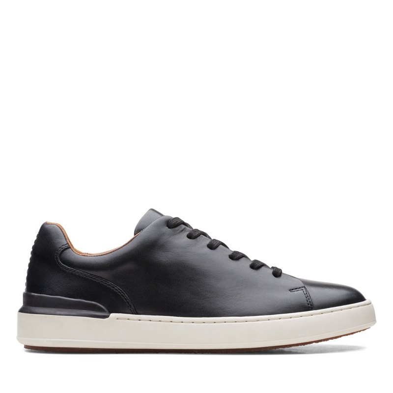 Férfi Clarks Court Lite Csipke Tornacipő Fekete | 39336092