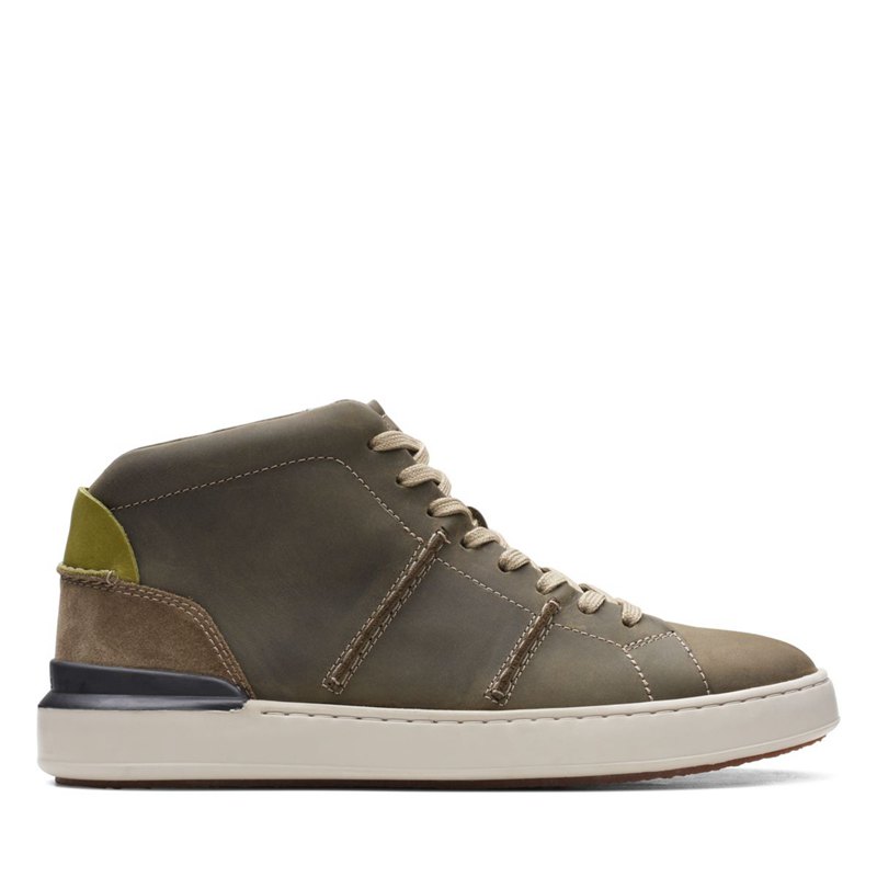 Férfi Clarks Court Lite Hi Bokacsizma Sötét Olivazöld | 38995673