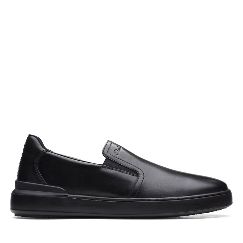 Férfi Clarks Court Lite Slip Slip On Fekete | 81188061