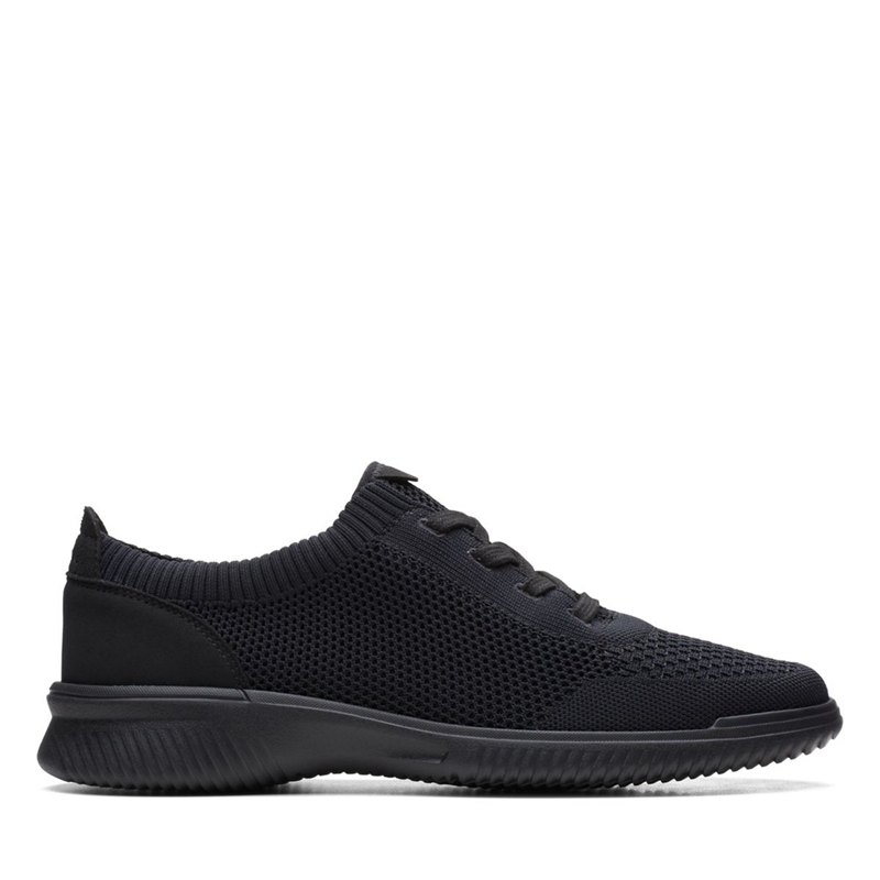 Férfi Clarks Donaway Knit Tornacipő Fekete | 88530287