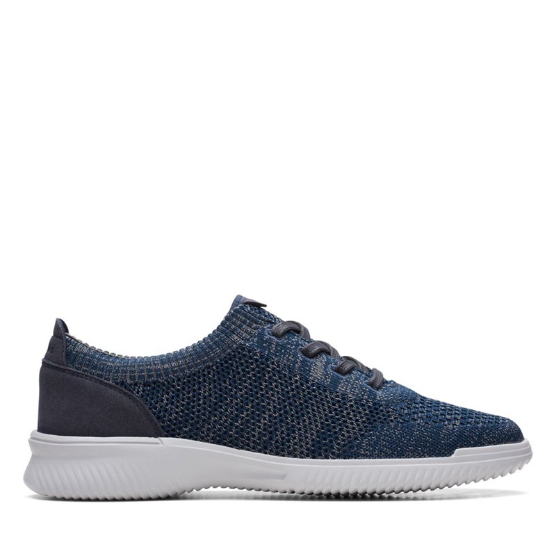 Férfi Clarks Donaway Knit Tornacipő Sötétkék | 57179639