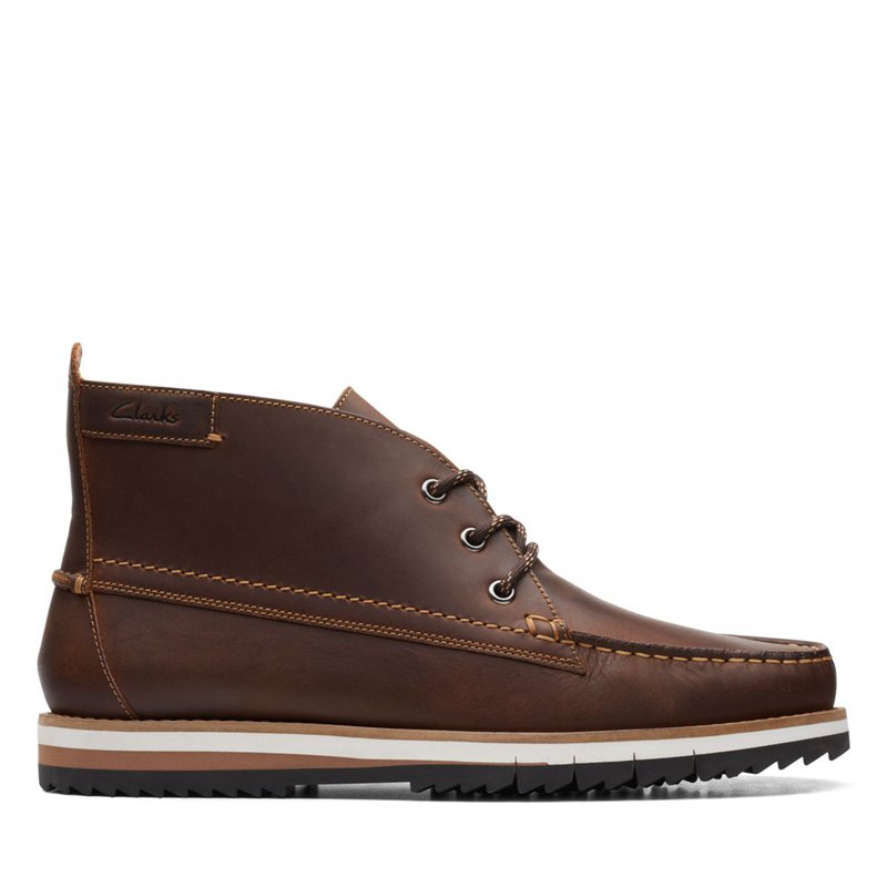 Férfi Clarks Durston Mid Cut Wallabee Barna | 67300258