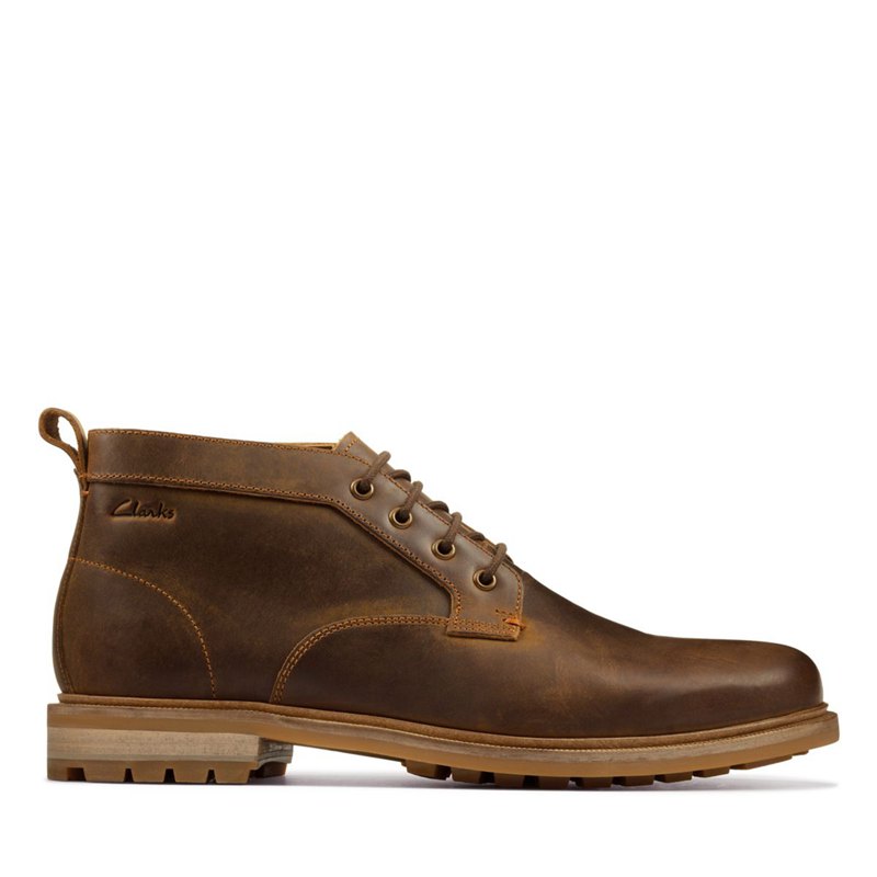 Férfi Clarks Foxwell Mid Cut Bokacsizma Barna | 52622085