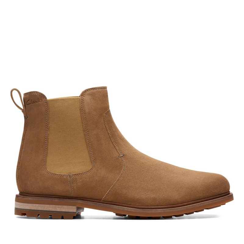 Férfi Clarks Foxwell Top Chelsea Csizma Barna | 5016324
