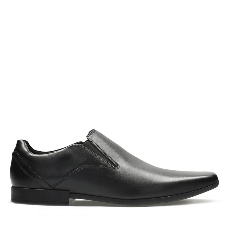 Férfi Clarks Glement Slip Slip On Fekete | 76547083