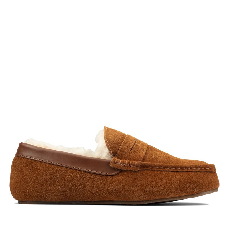 Férfi Clarks Kite Warm Slip On Sötét Barna | 62018257