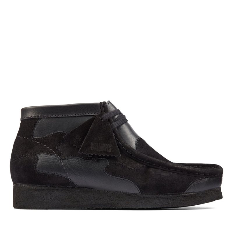 Férfi Clarks Original Patch Wallabee Fekete | 2014406