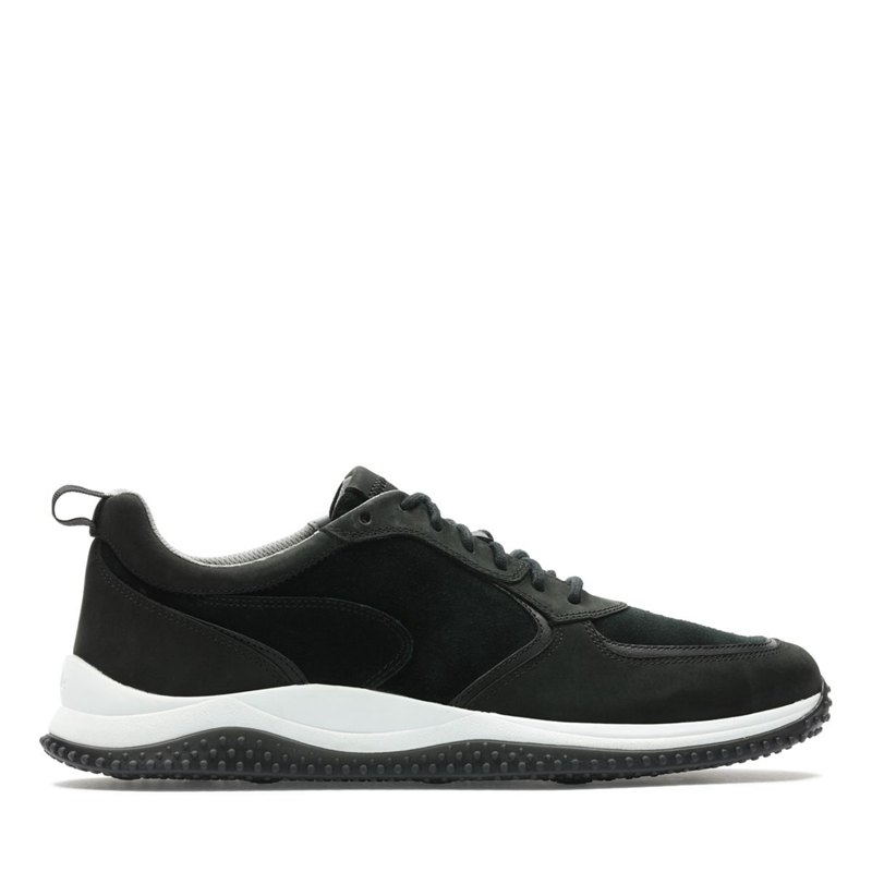 Férfi Clarks Puxton Run Tornacipő Fekete | 51804114
