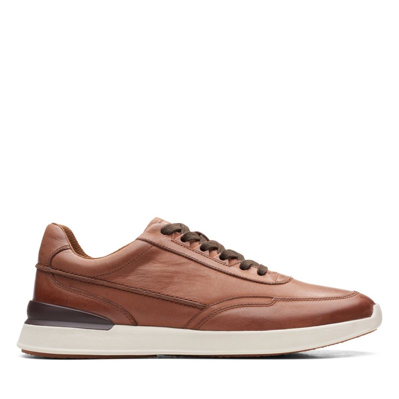 Férfi Clarks Race Lite Csipke Tornacipő Barna | 45159002