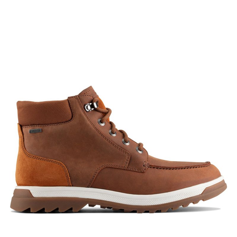 Férfi Clarks Ripway Hi GTX Bokacsizma Sötét Barna | 91032371
