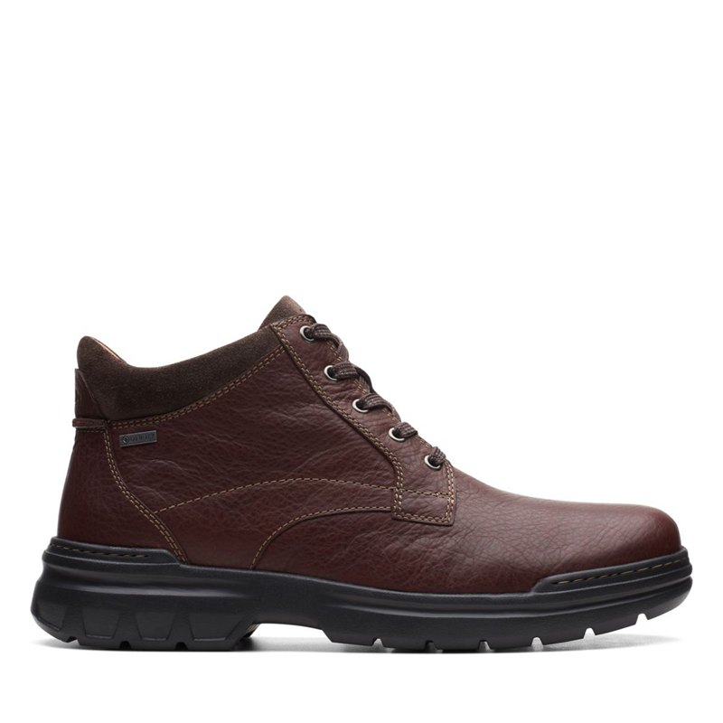 Férfi Clarks Rockie 2 Up GORE-TEX Bokacsizma Sötét Barna | 2351648