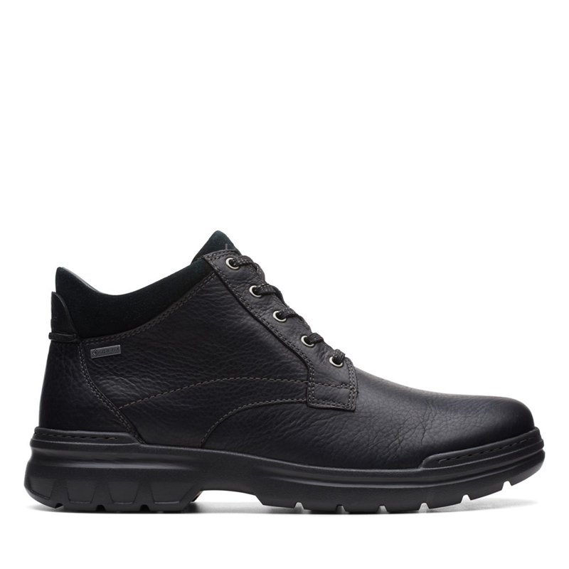 Férfi Clarks Rockie 2 Up GORE-TEX Bokacsizma Fekete | 98071827