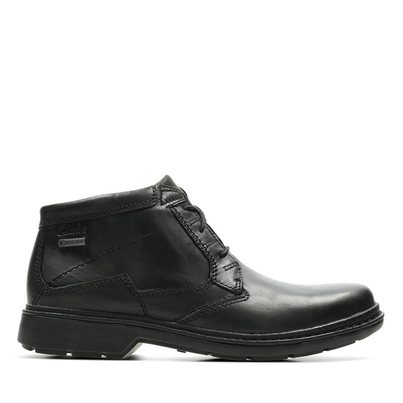 Férfi Clarks Rockie Hi GORE-TEX Bokacsizma Fekete | 58776931