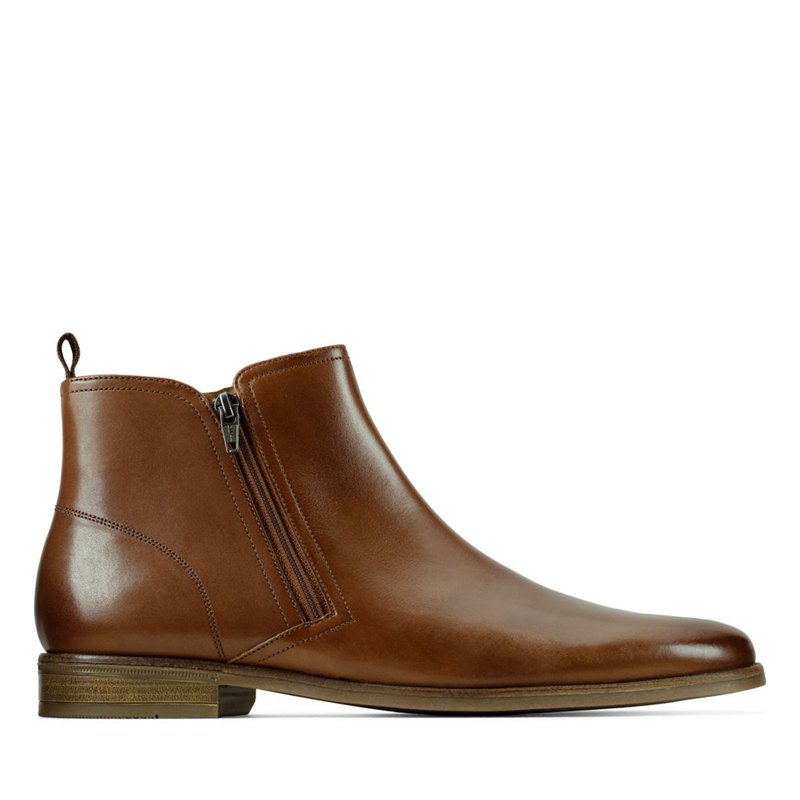 Férfi Clarks Stanford Cipzáros Bokacsizma Barna | 14766677