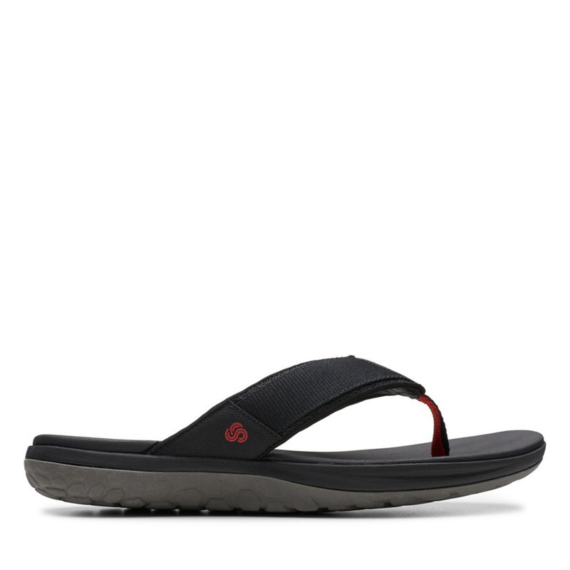 Férfi Clarks Step Beat Dune Strandpapucs Fekete | 16644566