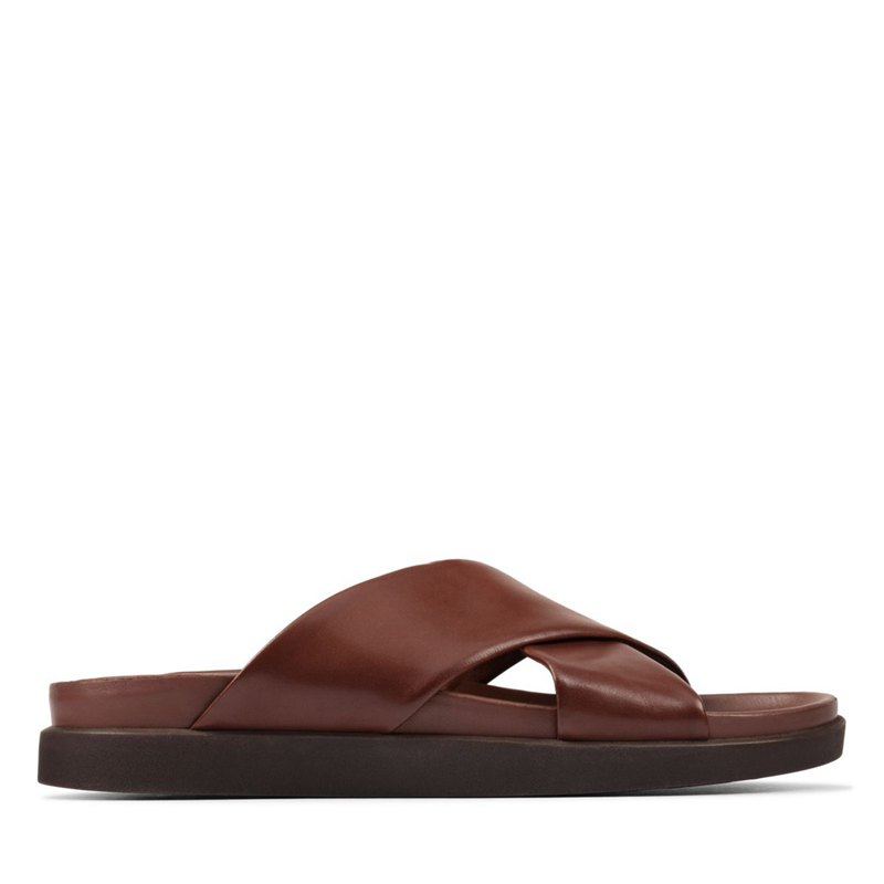 Férfi Clarks Sunder Cross Mule Cipő Barna | 34843182