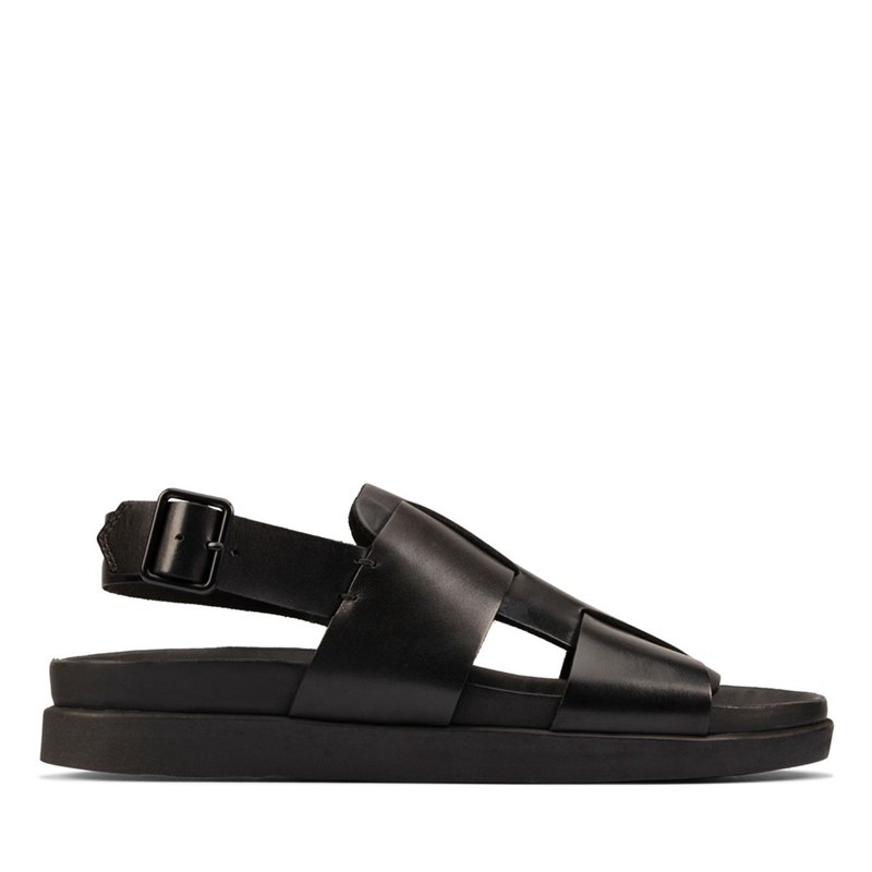 Férfi Clarks Sunder Pántos Szandál Fekete | 38361949