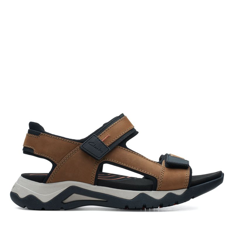 Férfi Clarks Wave 2.0 Jump Szandál Barna | 46531077
