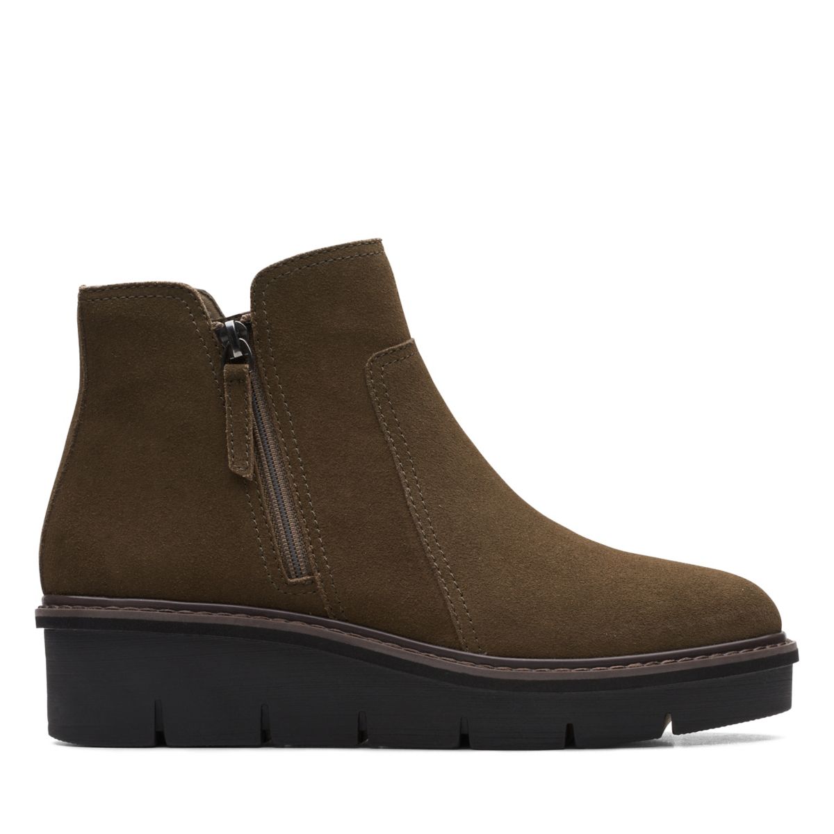 Női Clarks Airabell Cipzáros Bokacsizma Sötét Olivazöld | 87709023