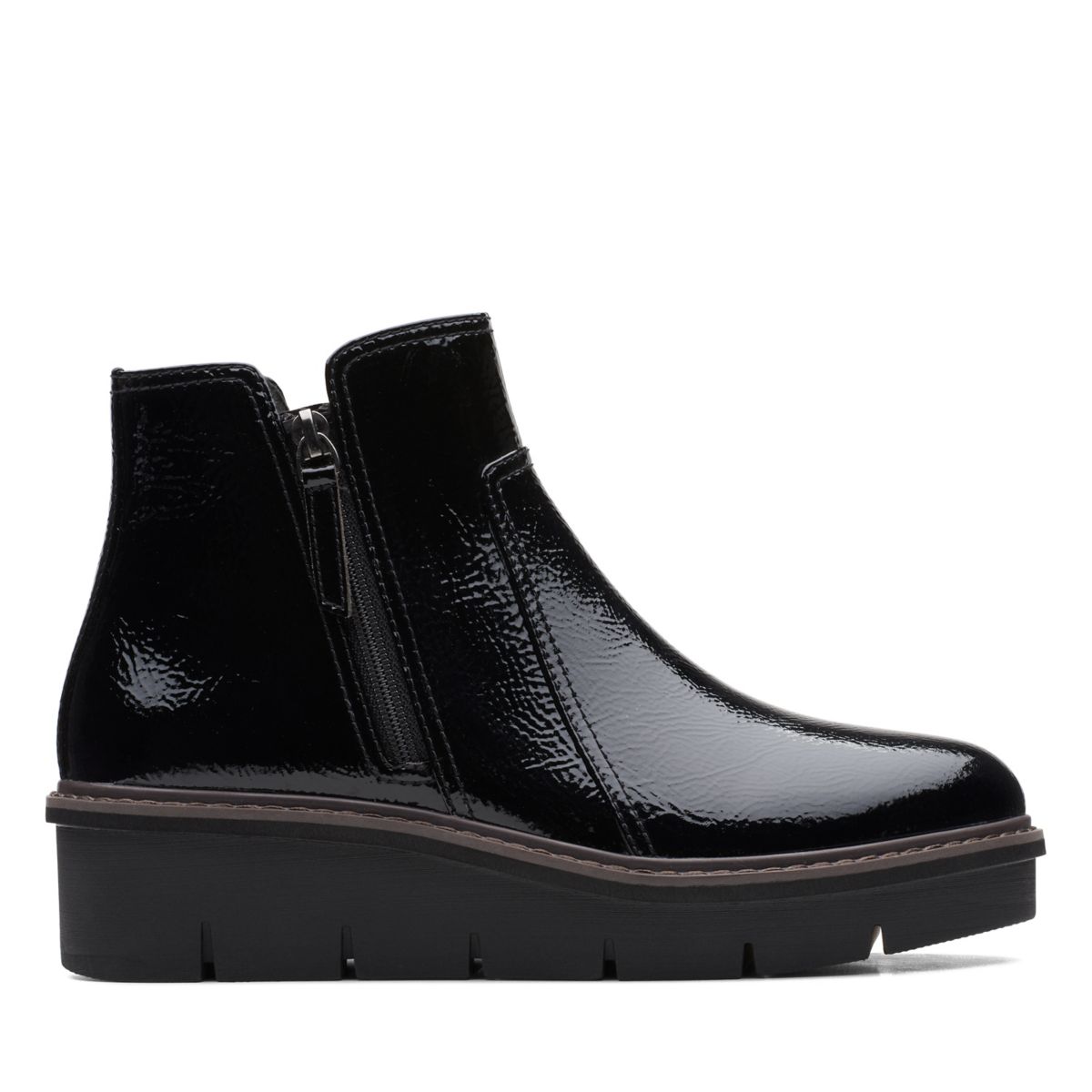 Női Clarks Airabell Cipzáros Bokacsizma Fekete | 94931425