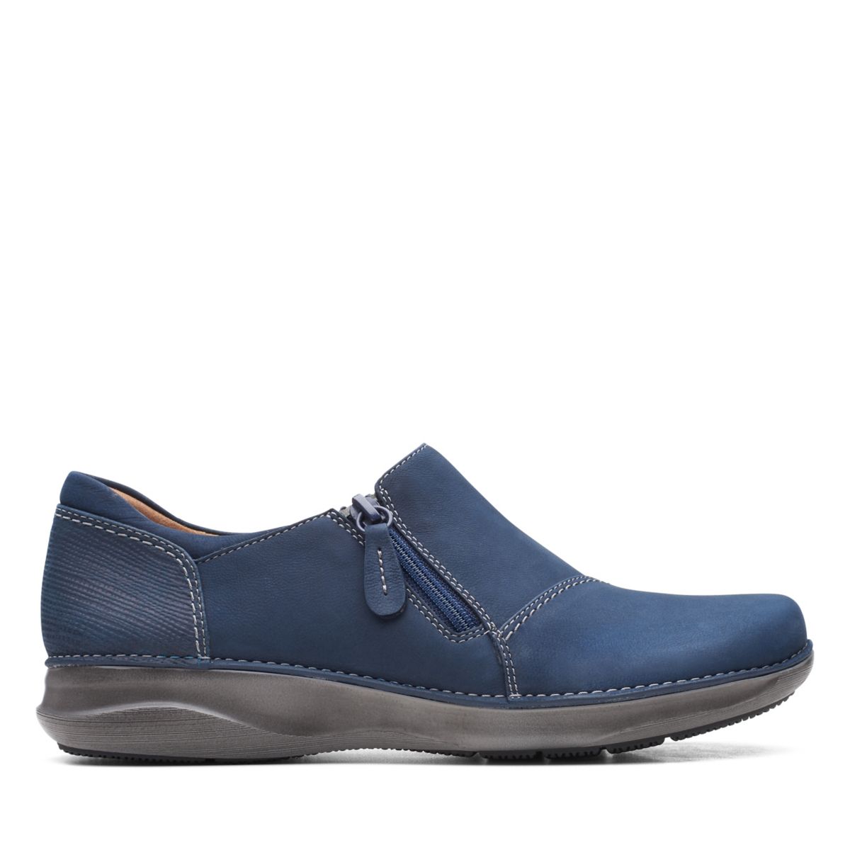 Női Clarks Appley Cipzáros Alkalmi Cipő Sötétkék | 4726697