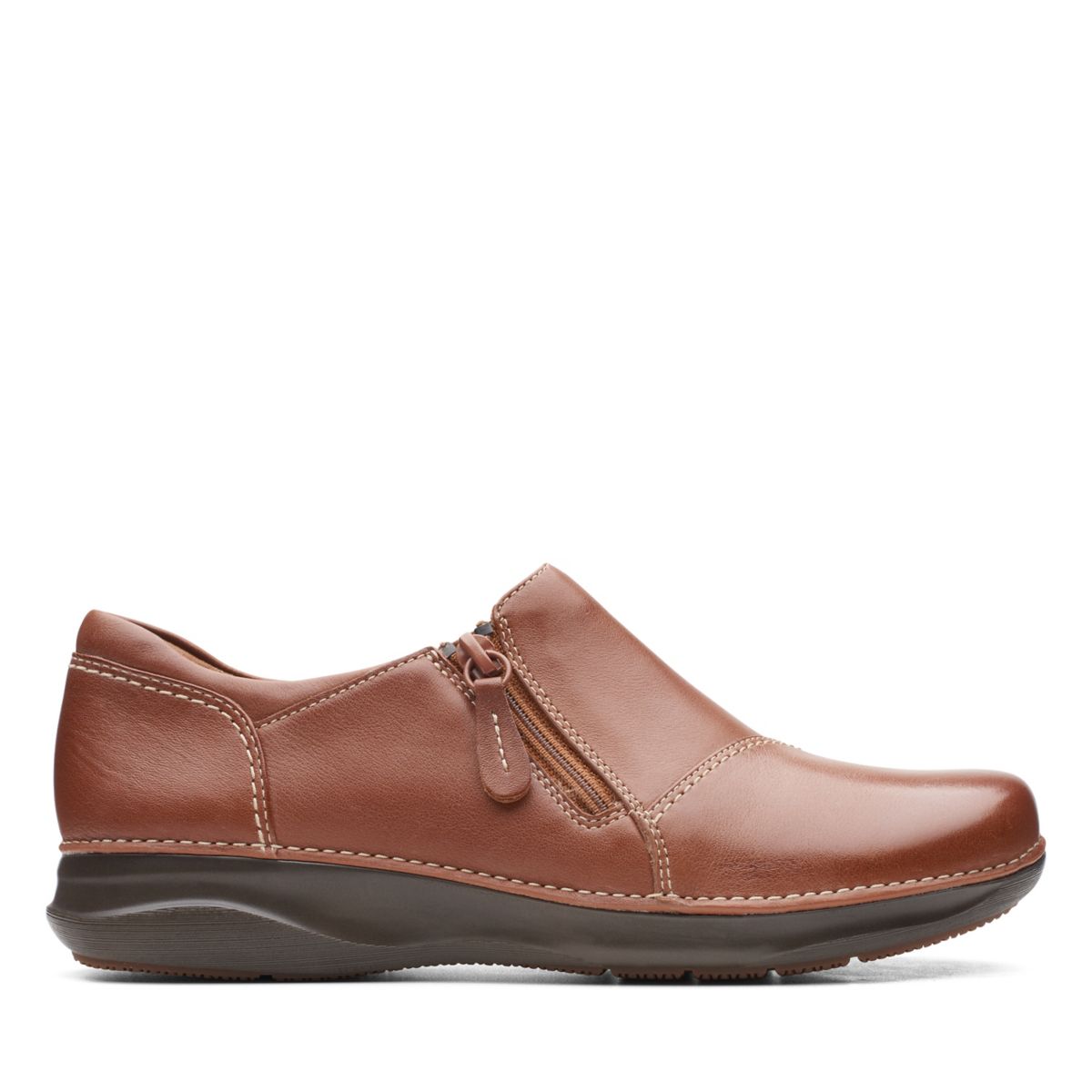 Női Clarks Appley Cipzáros Alkalmi Cipő Sötét Barna | 86558612