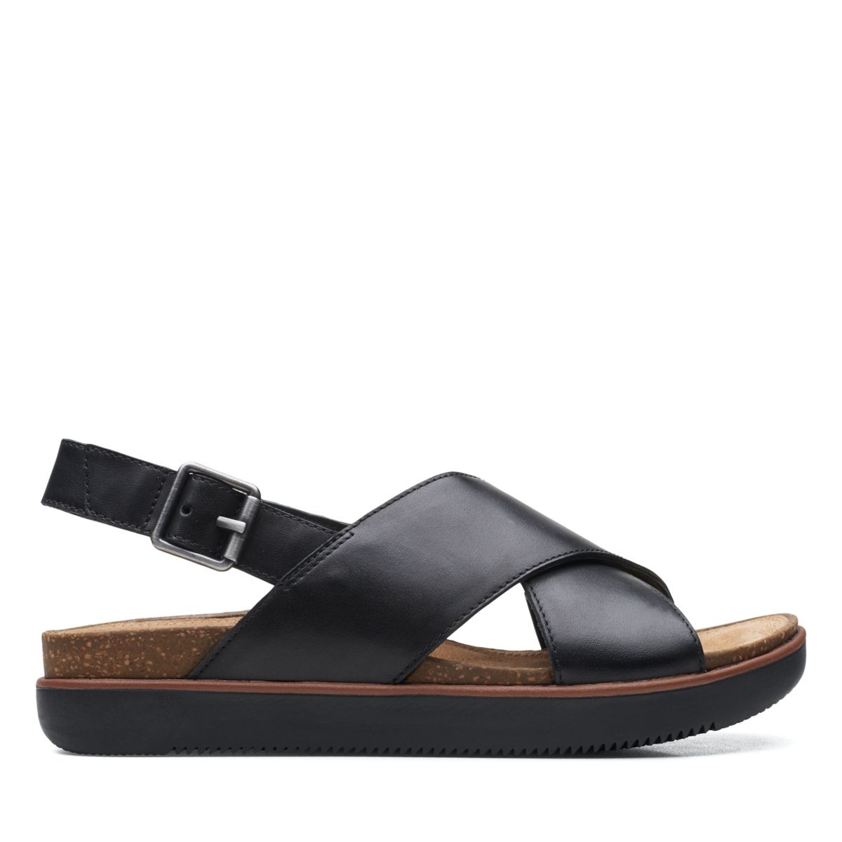 Női Clarks Elayne Cross Szandál Fekete | 76059124
