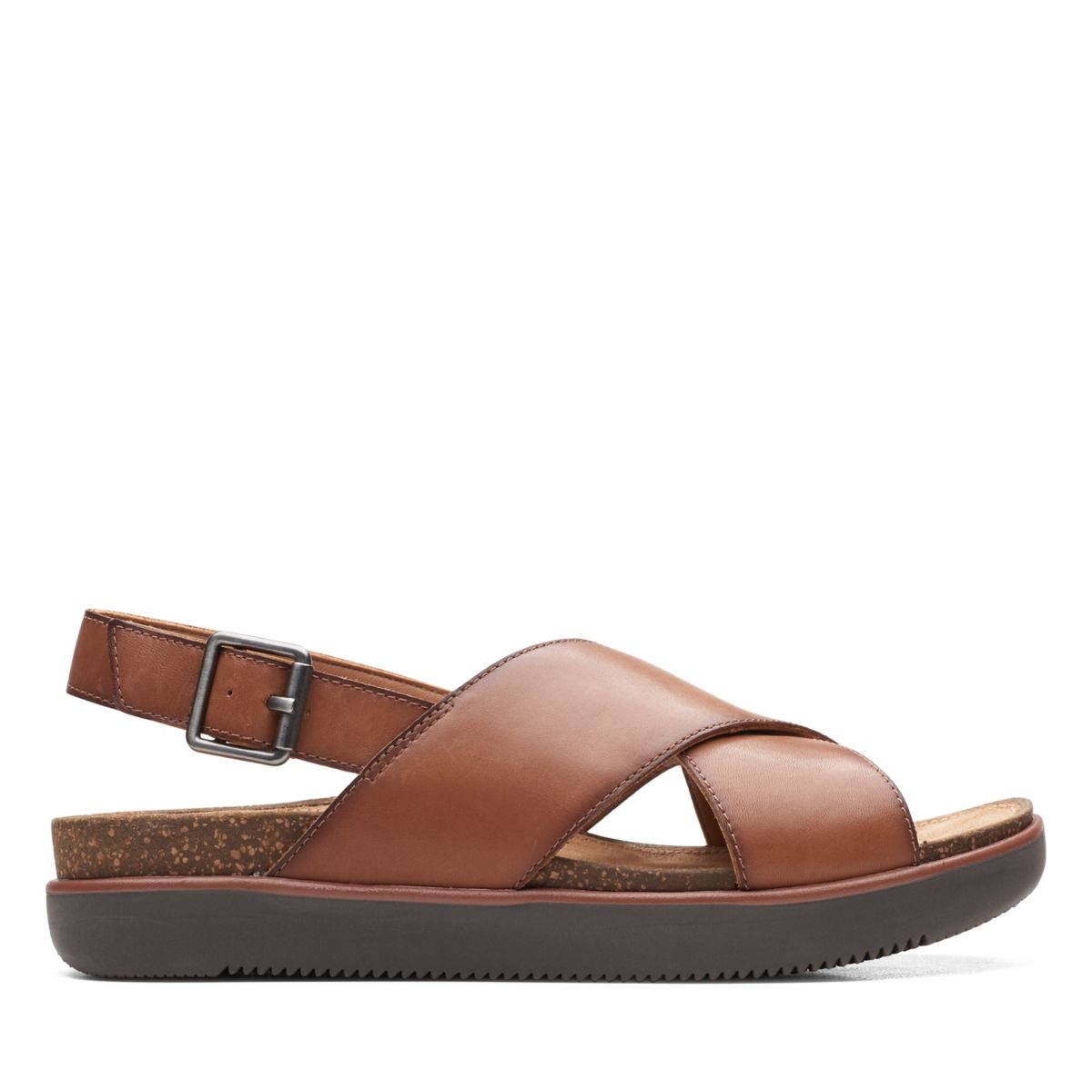 Női Clarks Elayne Cross Szandál Sötét Barna | 30430245