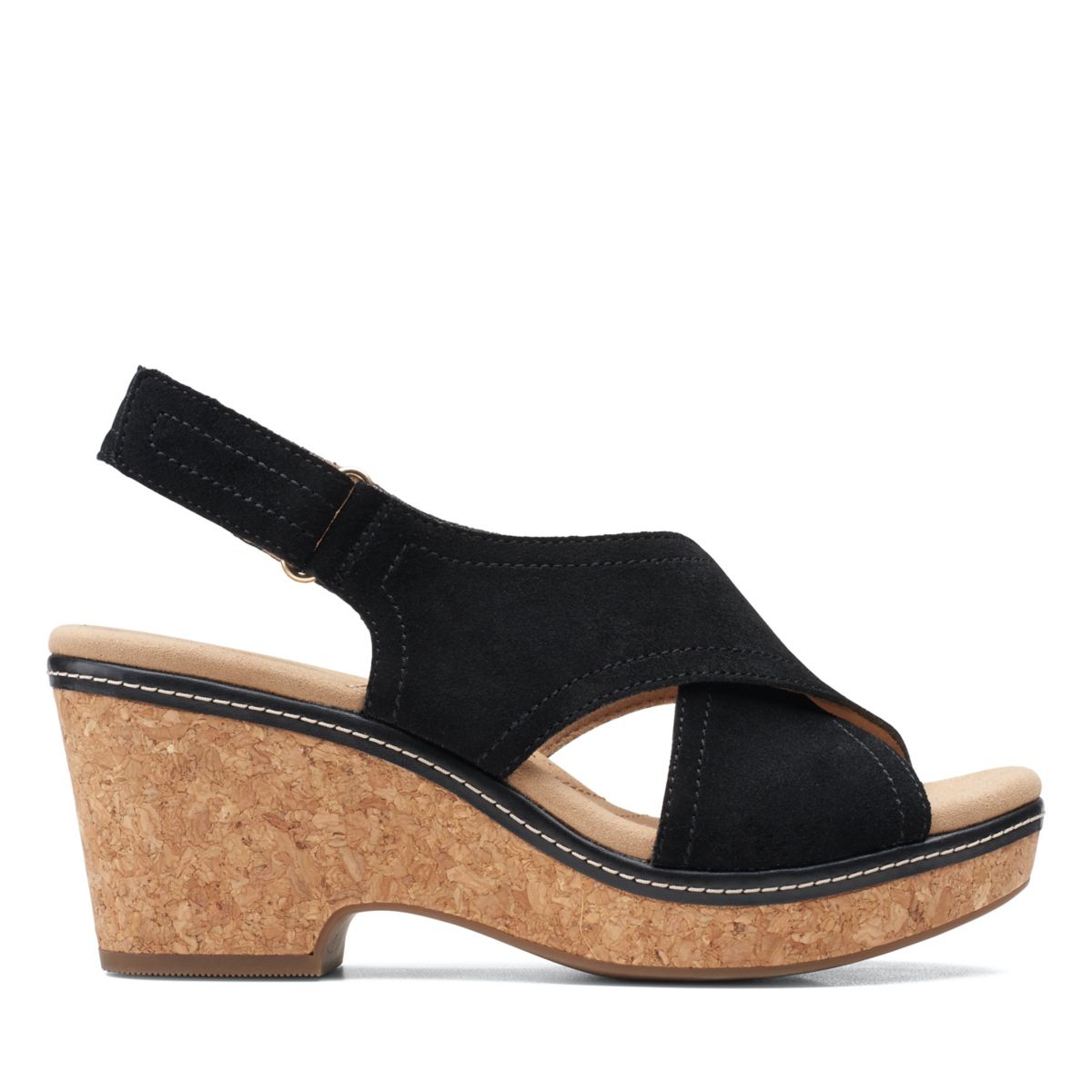 Női Clarks Giselle Cove Éktalpú Szandál Fekete | 27051501