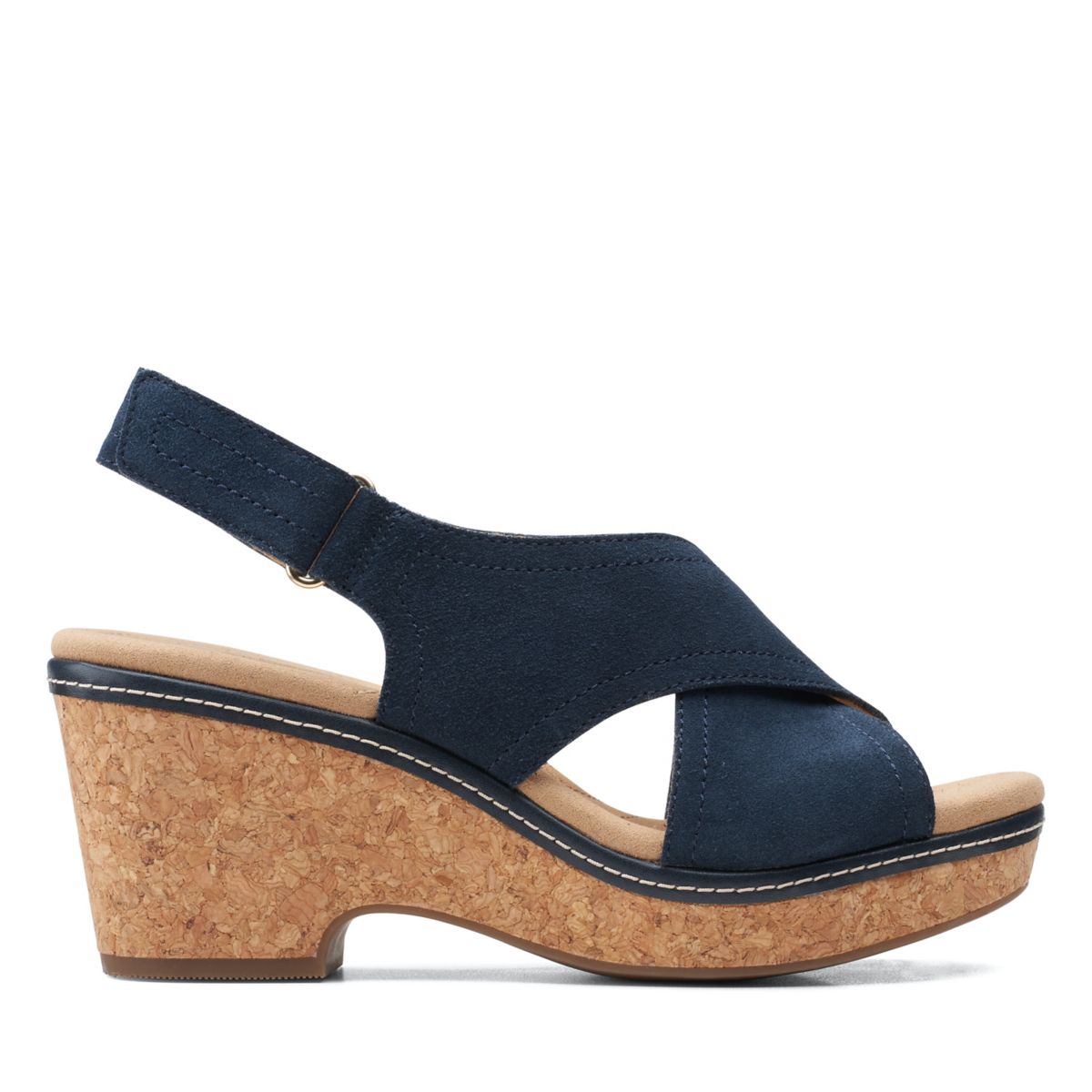 Női Clarks Giselle Cove Éktalpú Szandál Sötétkék | 82502731