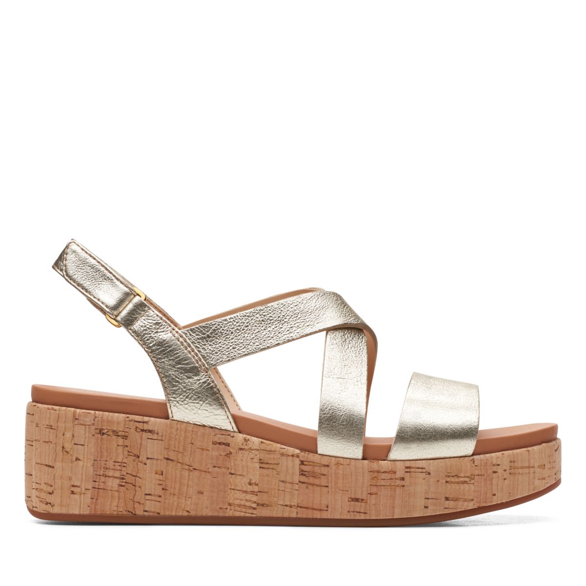Női Clarks Kimmei Cork Éktalpú Szandál Arany | 37986557