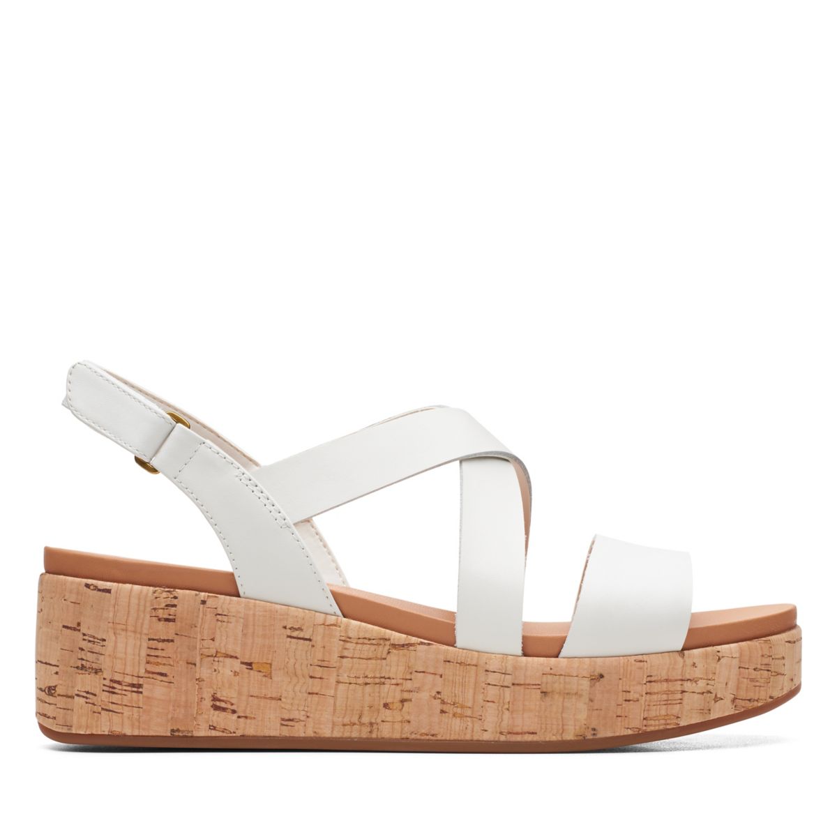 Női Clarks Kimmei Cork Éktalpú Szandál Fehér | 9513536