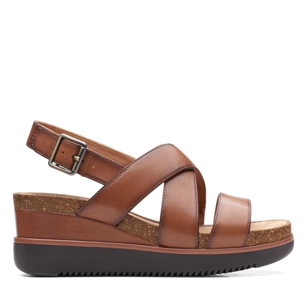 Női Clarks Lizby Cross Éktalpú Szandál Sötét Barna | 37176924