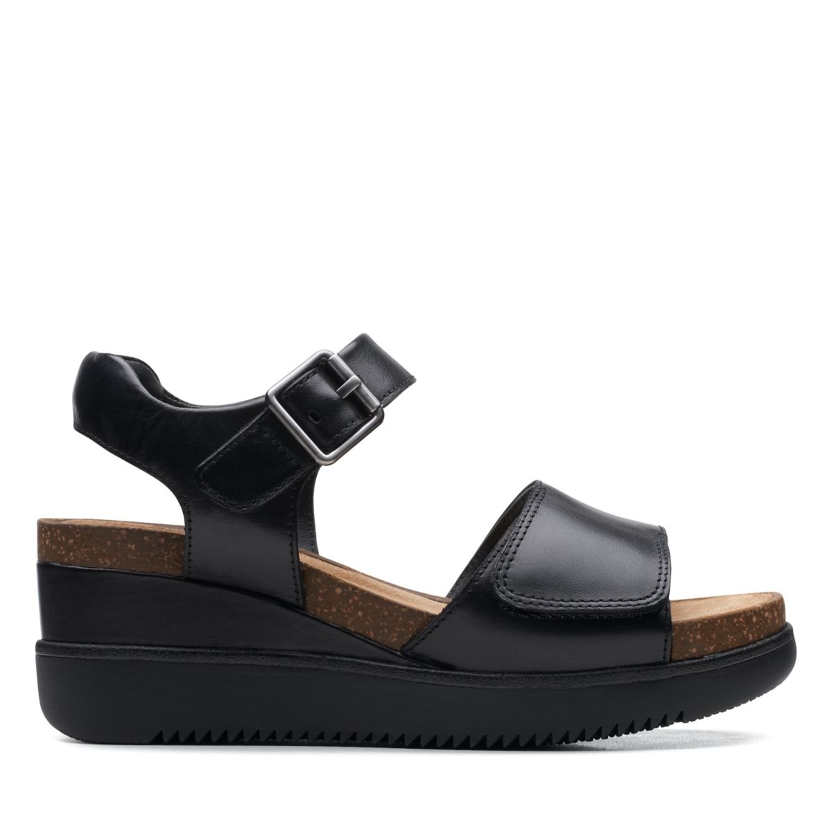 Női Clarks Lizby Pántos Éktalpú Szandál Fekete | 66537152