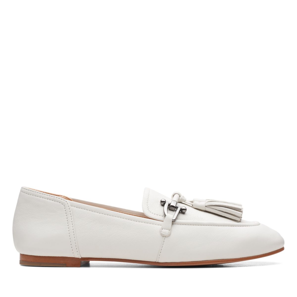 Női Clarks Pure 2 Tassel Balerina Cipő Fehér | 66092496
